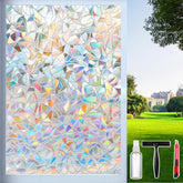 Dwersty rainbow window film decorative colors brighten living rooms with sunlight
