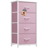 DWVO storage drawer pink fabric front with ample storage space