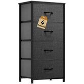 DWVO storage tower with four drawers and wooden top ideal for bedroom organization
