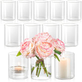 dymfadfb 12pcs glass cylinder vases for elegant wedding centerpieces and table decor