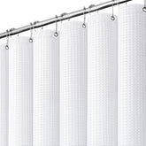 Dynamene 60-inch stall shower curtain in 60x72 showing durable privacy-focused fabric