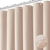Dynamene Blush Pink waffle curtain 72x72 with weighted hem for privacy