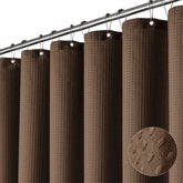 Dynamene brown waffle weave shower curtain for elegant privacy