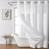 Eachope no-hook curtain with white chevron stripes for easy hanging and style.