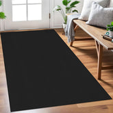 Earthall woven area rug 3x5 in black and grey for front door with non-slip backing.