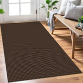 Earthall woven area rug in brown coffee tones with braided texture for warm underfoot