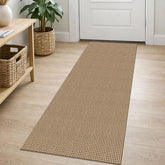 EarthAll woven runner rug 2x5 front view shows warm tones perfect for hallways