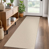EARTHALL woven runner rug 2x6 in beige khaki adds neutral style to hallways
