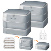 Easortm Comforter Storage Bag close-up showing 3-layer compression for space saving