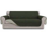 Easy-Going reversible couch cover on a 3-cushion sofa protects from spills.