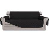 Easy-Going reversible couch cover on a sofa showing a secure 3-cushion fit and style.