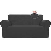 Easy-Going Stretch Loveseat Slipcover fabric texture for a soft, cozy seating experience.