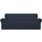 Easy-Going stretch sofa slipcover with elastic bottom for a snug fit and upholstery protection.