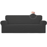 Easy-Going stretch sofa slipcover with elastic bottom for secure fit