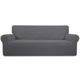 Easy-Going stretch sofa slipcover with elastic bottom protects and tightens on your couch.
