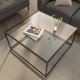 Easy Paws glass coffee table with tempered glass top enhances modern living rooms