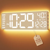 EASYERA 165-inch digital wall clock display for easy time viewing from anywhere.