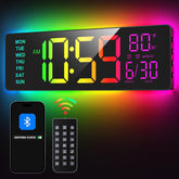 EASYERA 16.5-inch LED wall clock front view for clear visibility in large spaces.