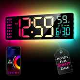 EASYERA smart wall clock with app control for seamless time and lighting management.