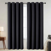 Ebesto blackout curtains pair 52W x 84L in full view for room-darkening.