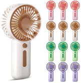 EBOX mini portable fan handheld with foldable stand in green for on-the-go cooling