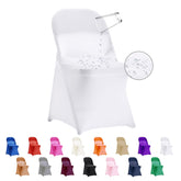 eccwai 36-piece waterproof stretch chair cover in white for weddings