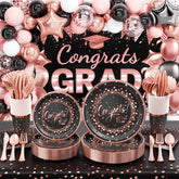 Ecomore graduation backdrop with Congrats Grad design for photo moments