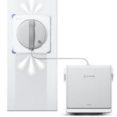 ECOVACS WINBOT W2S Omni edge-clean closeup highlights edge-to-edge precision for cleaner window edges