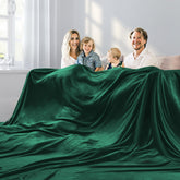 Edenleaf forest green oversized blanket 120x120 for family warmth