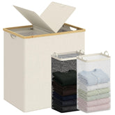 efluky laundry hamper with lid showing odor containment and tidy laundry storage