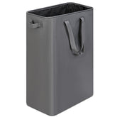 efluky Slim Laundry Basket side view demonstrates a slim footprint for tight spaces.