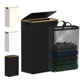 efluky slim laundry basket with lid keeps dust out and odors contained.