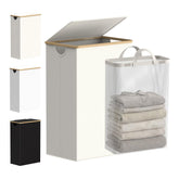 efluky slim laundry basket with lid demonstrates compact design for tight spaces