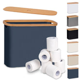 efluky toilet paper basket blue lid keeps rolls neatly stored for easy access