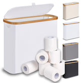 efluky toilet paper basket with closed lid keeping rolls tidy and protected