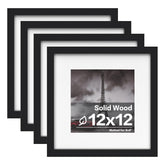 Egofine 12x12 frame front view in black for wall display