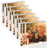 Egofine 8x10 acrylic frames six-pack front view for desktop photo display