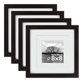 Egofine 8x8 solid wood black frame for elegant desktop display.