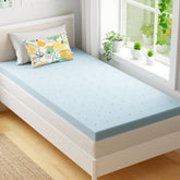 EGOHOME twin topper unboxed and expanding to boost sleeping comfort.