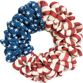 egolot 20-inch patriotic burlap wreath for the front door enhances curb appeal.