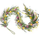 Egolot 70-inch garland on a mantle for vibrant year-round decor.