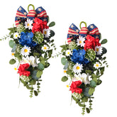 Egolot front door teardrop wreath 2pc adds bold curb appeal for patriotic decor.