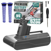 EGR 21.6V V6 battery pack for Dyson extends cleaning sessions