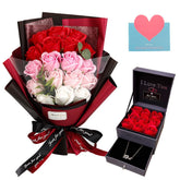 EIGHTOWN roses bouquet close-up showing vibrant artificial blooms for lasting display