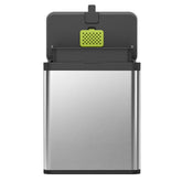 EKO kitchen compost bin 7L with sleek stainless steel finish for modern kitchens.
