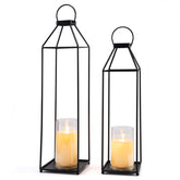 ELEATTRUN outdoor lantern pair on porch adds warm ambience for outdoor gatherings