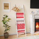 EleganfurHony blanket ladder towel rack 5-layer design for organized storage.