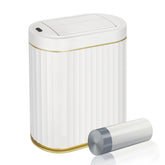 ELPHECO butterfly-lid sensor trash can with motion sensing for hands-free use.
