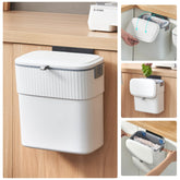 ELPHECO hanging trash can with lid for under-sink waste disposal