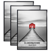 ELSKER&HOME 18x24 black frame front view for versatile wall display.